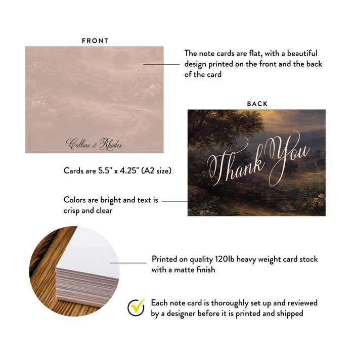 Personalized Vintage Oil Painting Charity Gala Thank You Card