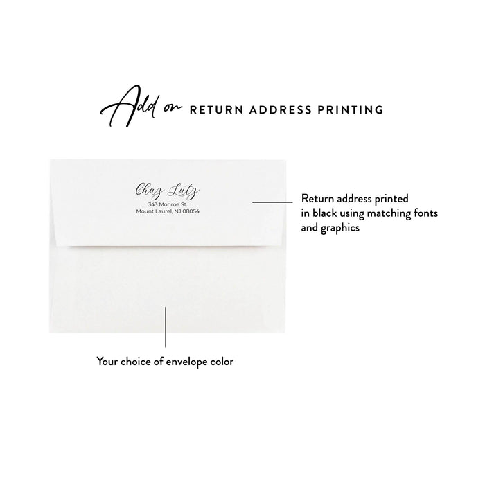 Minimalist Note Card with Marble Design, Personalized Birthday Brunch Thank You Card, Professional Correspondence Card for Men