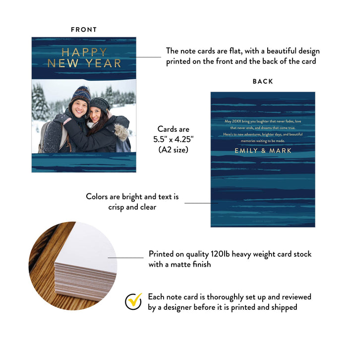 Personalized New Year Photo Card Holiday Greeting