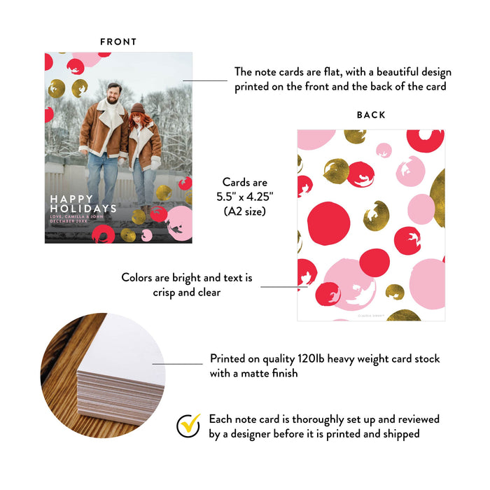 Modern Holiday Photo Card Personalized Christmas Greeting