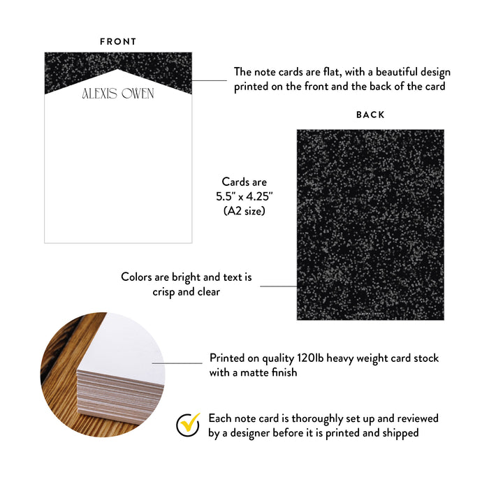 Personalized Men’s Note Card Bachelor Party Stationery