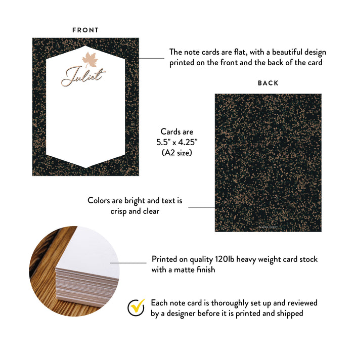 Personalized Thanksgiving Thank You Card Fall Stationery Gift