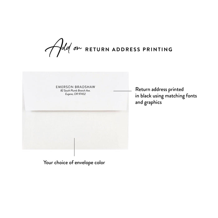 Personalized Printed Wedding Thank You Cards with Couple Names