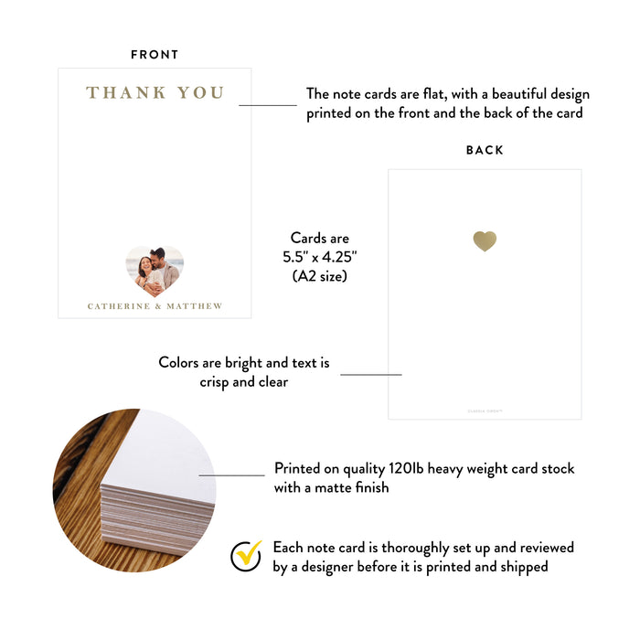 Personalized Wedding Photo Thank You Card