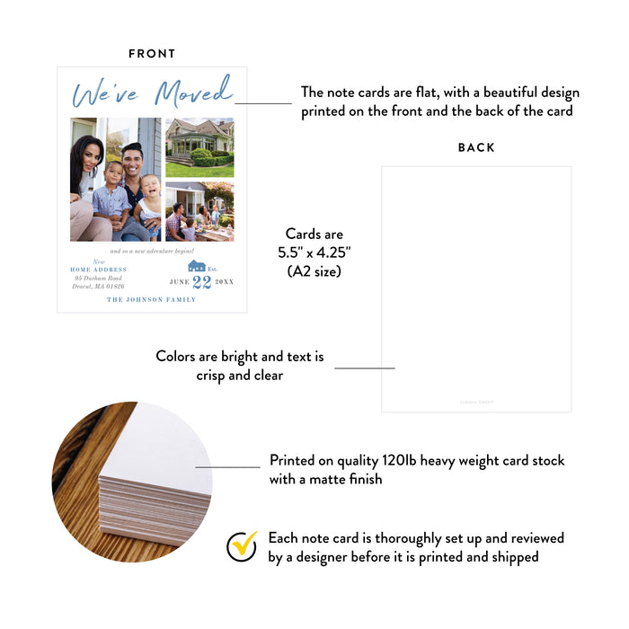 Personalized Moving Announcement Card with Family Photo