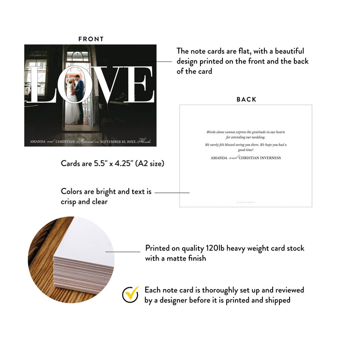 Wedding Announcement Photo Card Love Design