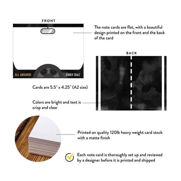 Party Bus Birthday Thank You Card Personalized Design