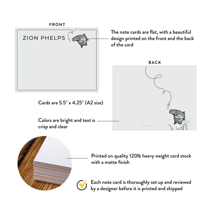 Personalized Fishing Thank You Card for Men