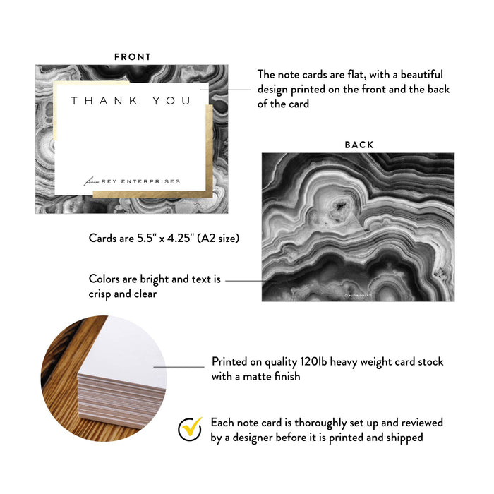Personalized Corporate Thank You Card with Geode Design