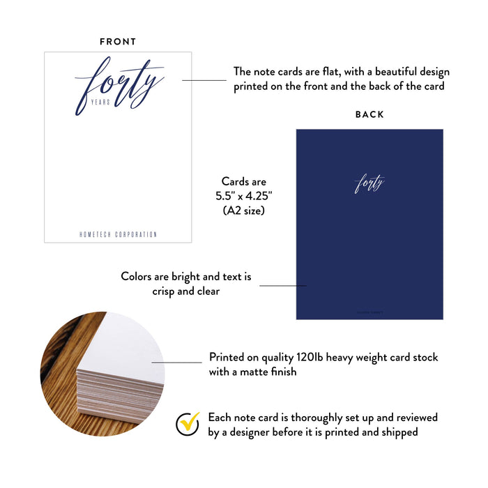 Personalized Corporate Anniversary Thank You Card