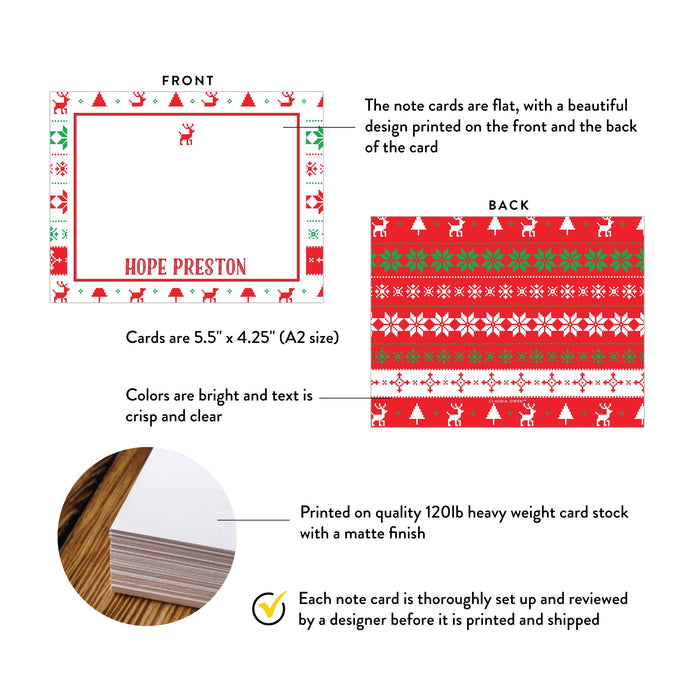 Ugly Sweater Christmas Note Cards Holiday Stationery