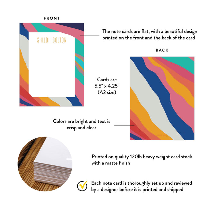 Unique and Creative Note Card with Colorful Artistic Pattern, Birthday