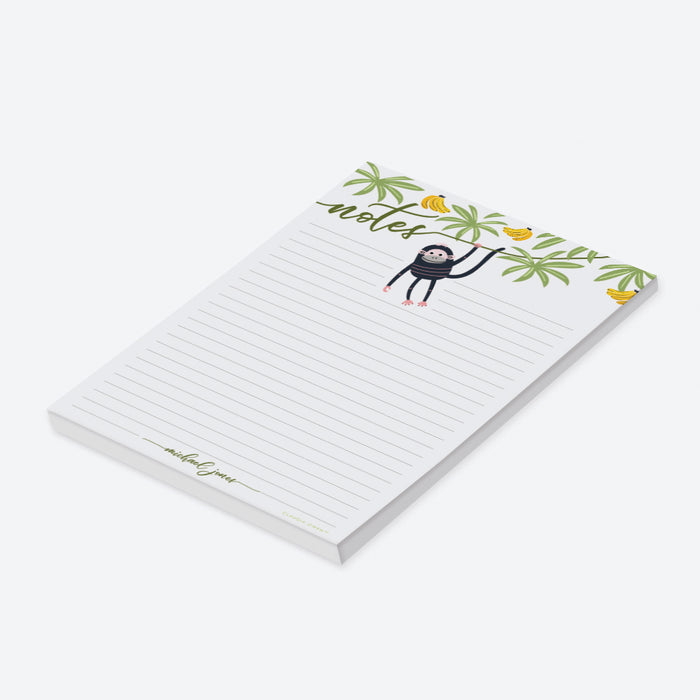 Monkey Kid's Notepad, Personalized Stationery for Children, Monkey To Do List Notepad, Fun and Cute Student Stationary for School, Gift for Children