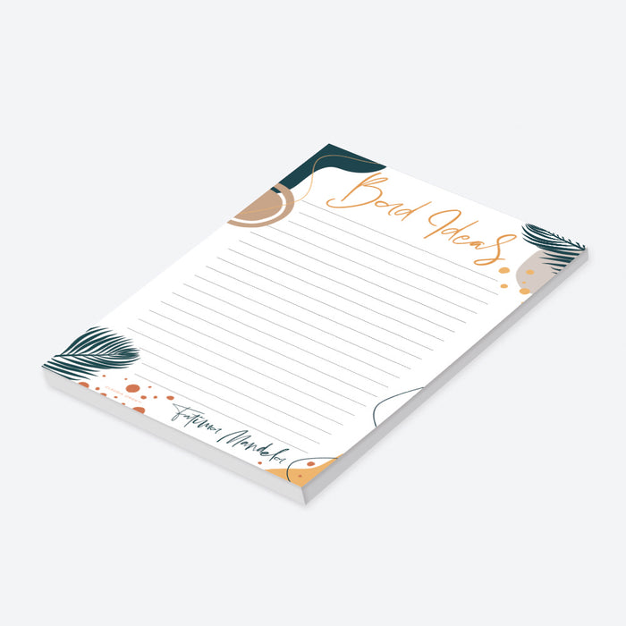 Bad Ideas Notepad, Fun Work Planner Pad, Funny Gifts for the Office Personalized with Your Name