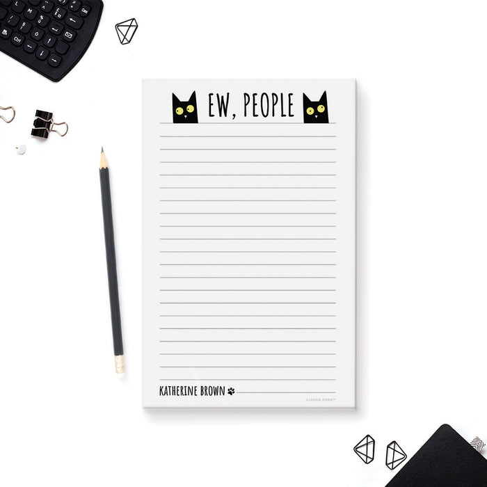 Ew People Notepad, Funny Cat Gifts for Women, Cat To Do List Pad, Cat Lover Gifts, Personalized Introvert Gifts