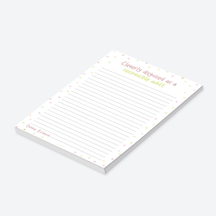Cleverly Disguised as a Responsible Adult Notepad, Adulting Gifts for Her, To Do List Stationery Pad, Funny Office Gag Gift