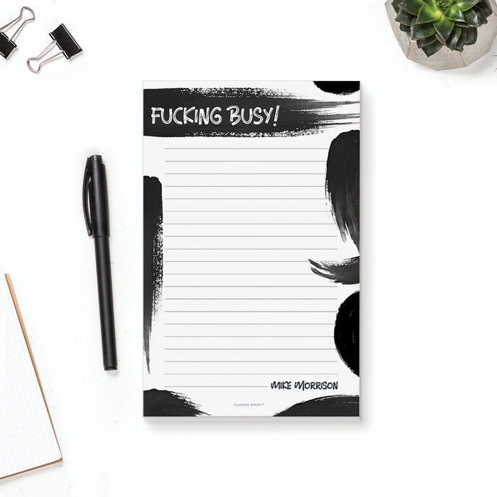 Fucking Busy Notepad, Funny Desk Notepad for Men and Women, Unique Gifts for Him, Funny Gifts for the Office