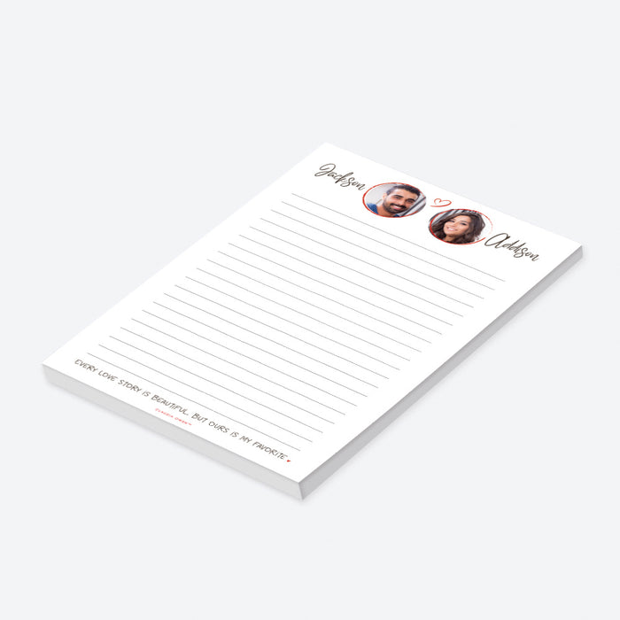 Notepad for Couple Personalized with Your Photos, Bff Gifts, Photo Notepad, Gift for the Couple, Valentine's Day Gift