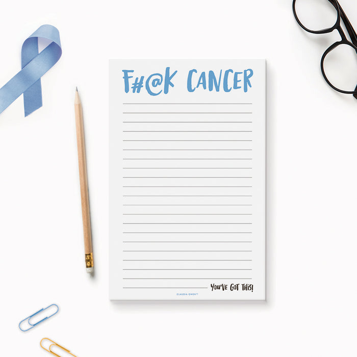 Fuck Cancer Notepad, Cancer Survivor Gift, Cancer Warrior Encouragement Gift, To Do List Notepad