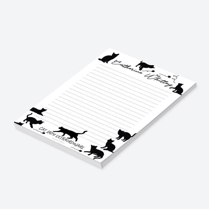 Cat Lady Notepad, Cat Themed Gifts for Women and Girls, Cat Lover Stationary Pad, Cat Lady Gifts, Cat Grocery List Pad