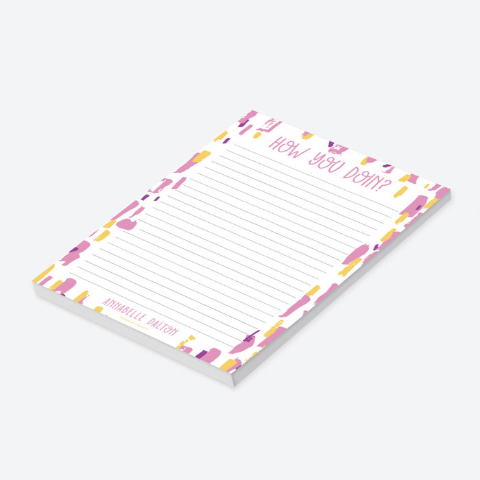 How You Doin' Notepad, Personalized Gift for Teens, School Notepad for Kids, To Do List for Teens