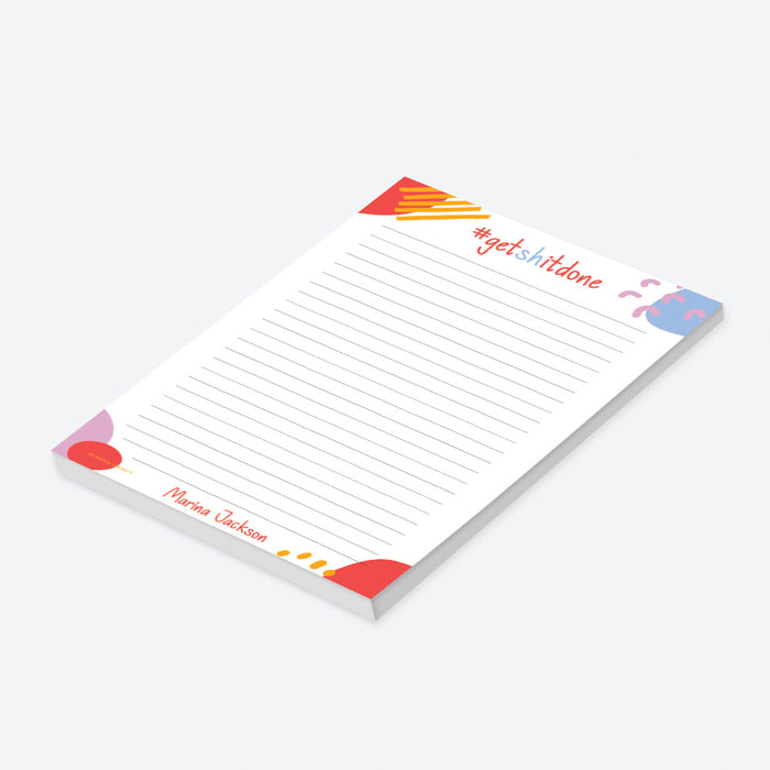 Get Shit Done Notepad, Funny Office Gifts, Gag Gifts for Teens, Funny To Do List Notepad, Stationery Pad