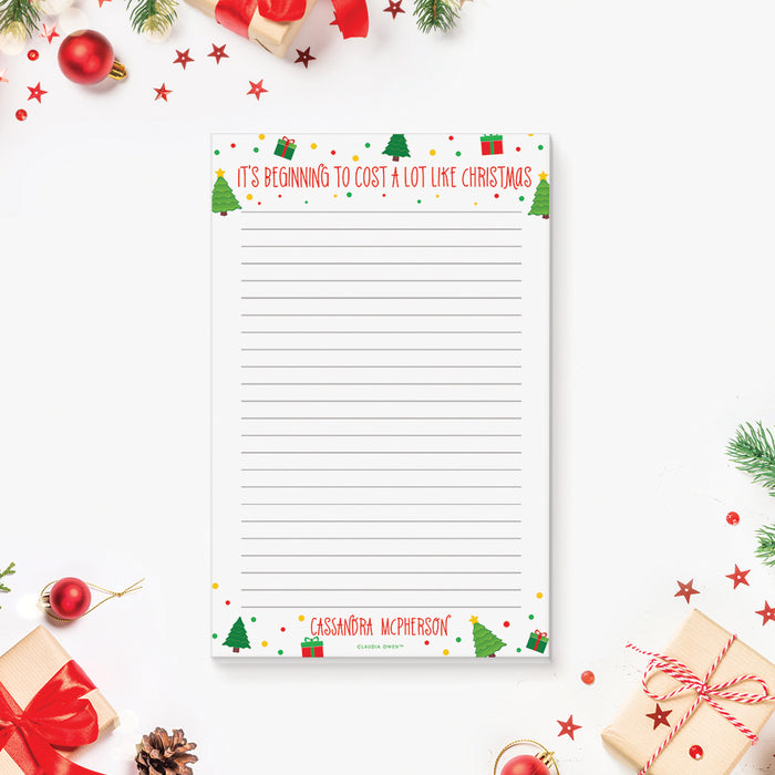 Funny Christmas Notepad, Holiday Shopping List, Holiday To Do List Stationery Pad, Christmas Gag Gifts for the Office