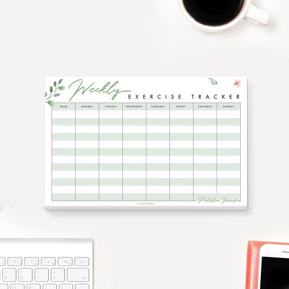 Workout Log Notepad, Exercise Tracker Notepad, Exercise Log Pad, Fitne