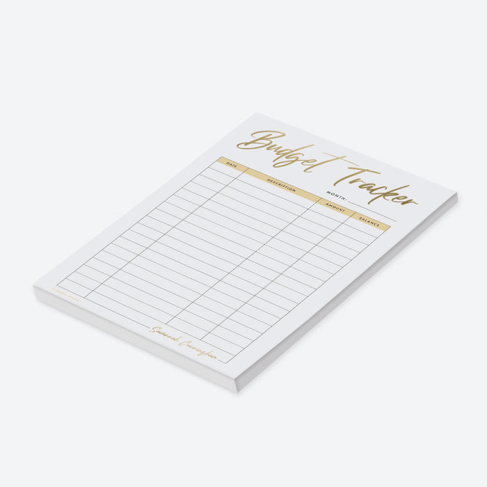 Personalized Budget Tracker Notepad, Finance Memo Pad, Monthly Family Budget, Personal Budget Organizer, Budget Planning