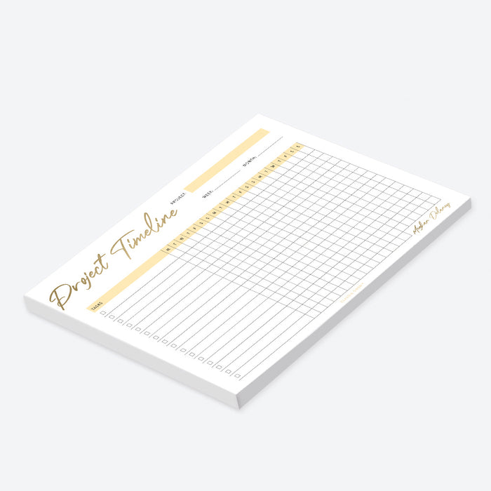 Project Timeline Planner Notepad, Personalized Project Tracker Pad, Custom Project Management Tracker, Project Planning