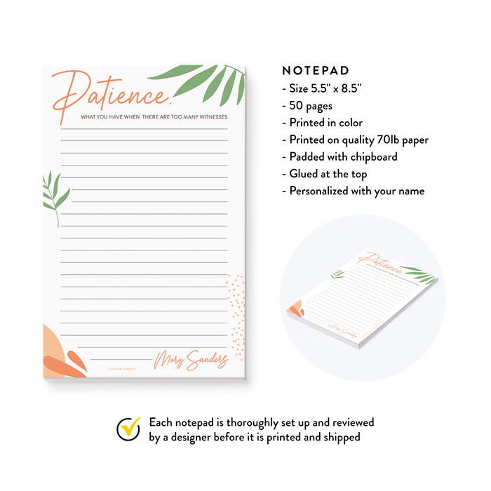 Funny Office Gifts, Fun Notepad for Women Customized with Your Name, Funny To Do List Notepad