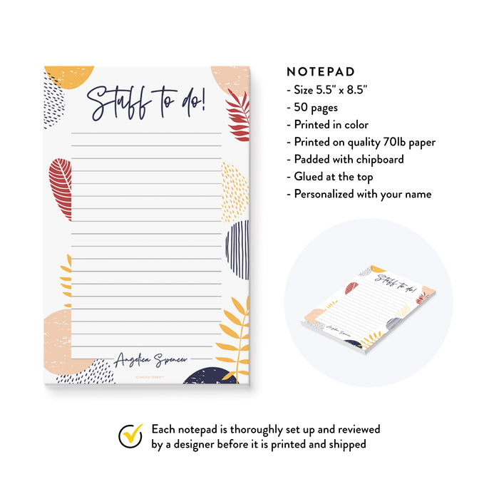 Stuff To Do Notepad, To Do List Daily Weekly Planner, Notepad Organizer for Women, Get Stuff Done