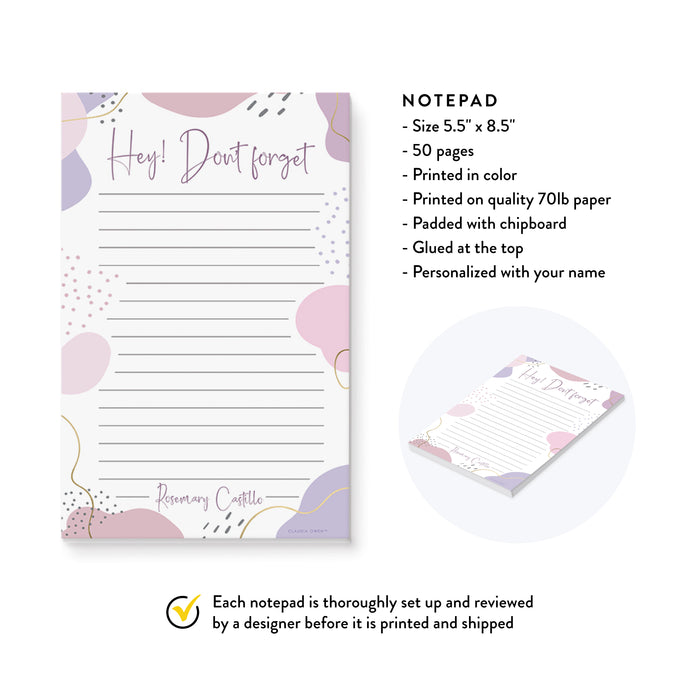 Hey! Don't Forget Notepad, Funny Office Gifts, To Do List Notepad, Novelty Gifts, Forgetful Notes