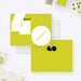 personalized 40th birthday thank you card with bright yellow background and bold white number design-front-back