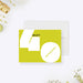 personalized 40th birthday thank you card with bright yellow background and bold white number design-front
