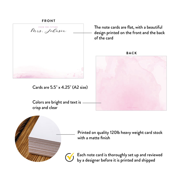 From the Future Mrs Personalized Bridal Thank You Card