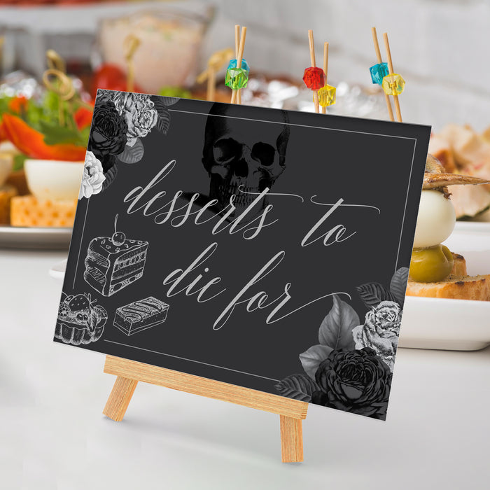 Whimsical and Macabre Death to My 20s Table Sign Digital Template Set