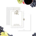Personalized vineyard note card with grapevine illustration — elegant thank-you stationery for charity events and corporate gifts.-front-back