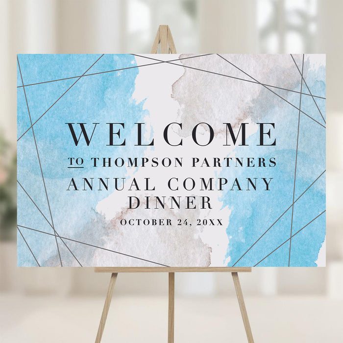 Modern watercolor welcome sign, this piece enhances your event décor while helping guests feel greeted and guided from the moment they arrive.