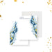 Personalized blue and gold geode watercolor note card, customizable with name or message, ideal as a party favor or everyday stationery.-front-back