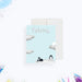 Personalized kids' thank you card featuring an adorable penguin, seal, and polar bear on icebergs-front