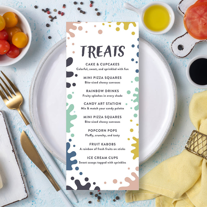 Art Party Birthday Invitation Paint Splatter Design