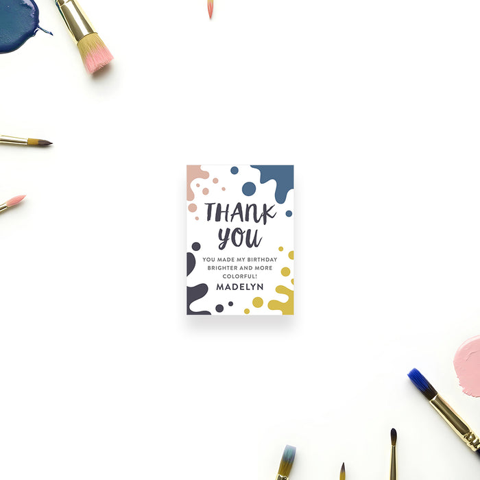 Art Party Birthday Invitation Paint Splatter Design