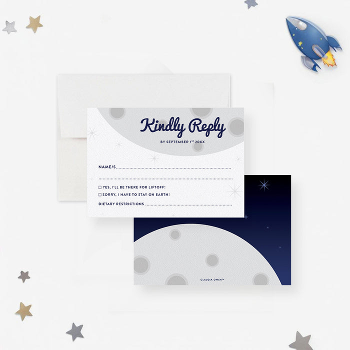 Personalized Astronaut Photo Birthday Invitation for Kids