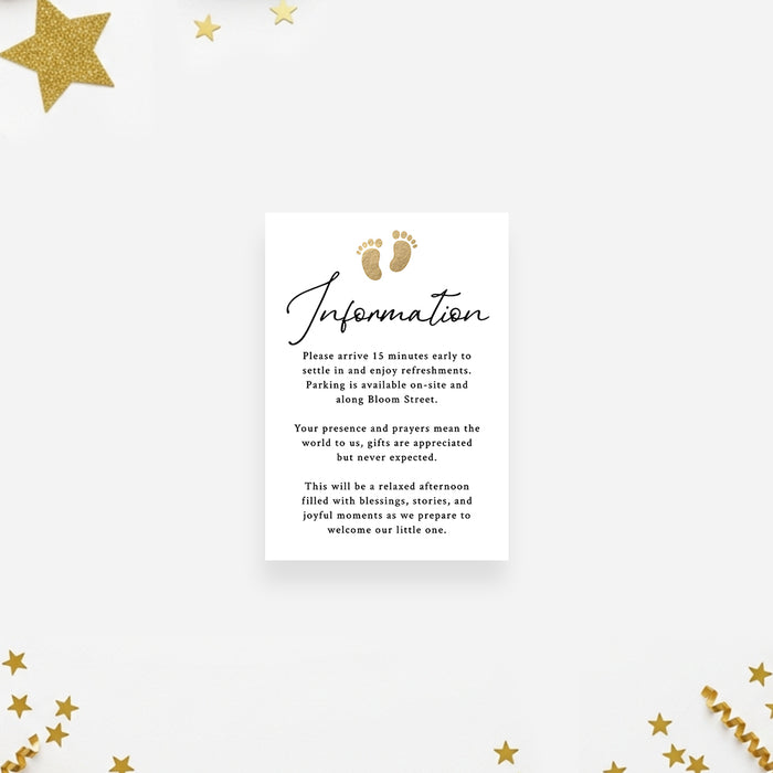 Personalized Baby Shower Invitation with Baby Footprints