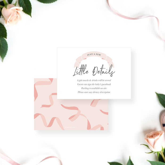 Personalized Baby Shower Invitation Blush Pink Theme for Girls