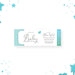 Baby shower ticket invitation with green blue gingham pattern and admit one layout