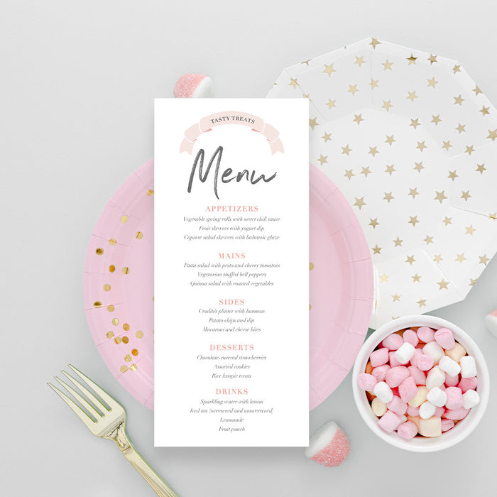 Personalized Baby Shower Invitation Blush Pink Theme for Girls