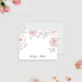 Personalized floral thank you card featuring a pink flower pattern-front