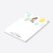 Personalized notepad with a mom-to-be picture and colorful raindrops, perfect as a new mom stationery gift for guests.-side